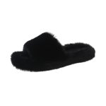 画像2: Unisex Faux sheep fur sandal slippers slide 男女兼用 キッズサイズあり フェイクムートン シープスキンファー エコファー モコモコ サンダル スリッパ  (2)
