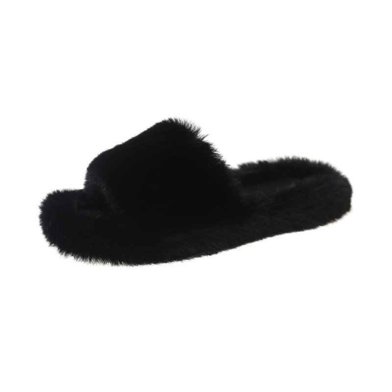 画像2: Unisex Faux sheep fur sandal slippers slide 男女兼用 キッズサイズあり フェイクムートン シープスキンファー エコファー モコモコ サンダル スリッパ  (2)
