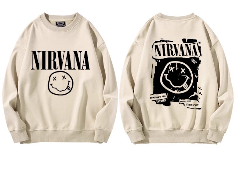 Unisex Nirvana x Smile long sleeve sweatshirts 男女兼用 ユニ