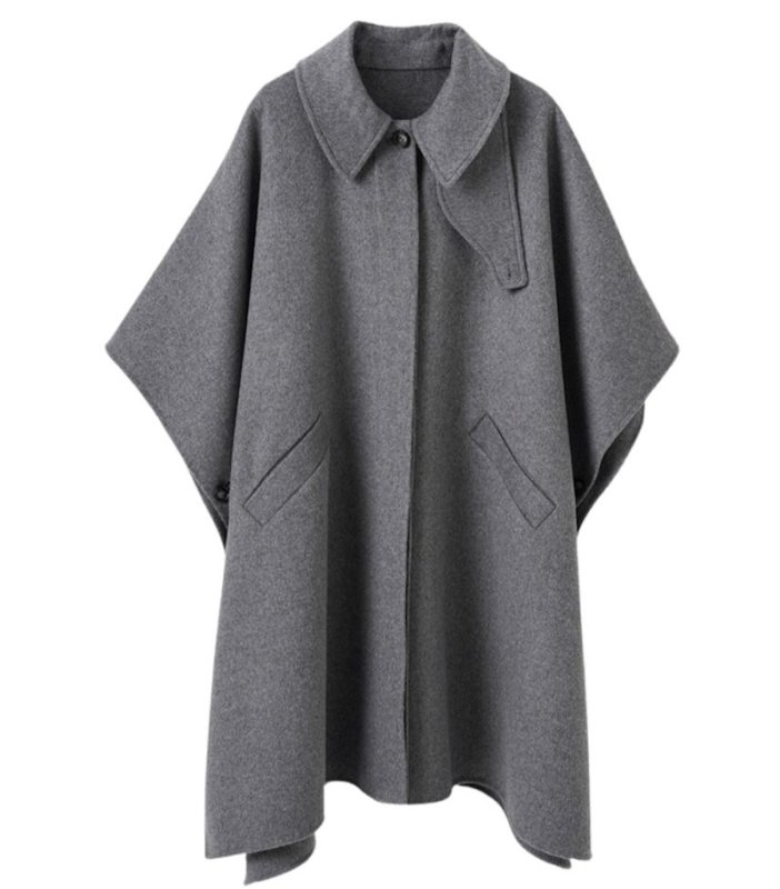 画像2: Long double-sided wool long coat　ダブルサイドウールロングコートジャケットマント (2)