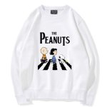 画像2: Unisex THE PEANUTS logo x Snoopy long sleeve sweatshirts  男女兼用  ユニセックスTHE PEANUTS logo×スヌーピープリント 長袖スウェット  トレーナー (2)