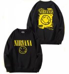 画像1: Unisex Nirvana x Smile long sleeve sweatshirts  男女兼用  ユニセックスニルヴァーナ×スマイルプリント 長袖スウェットシャツ  トレーナー (1)