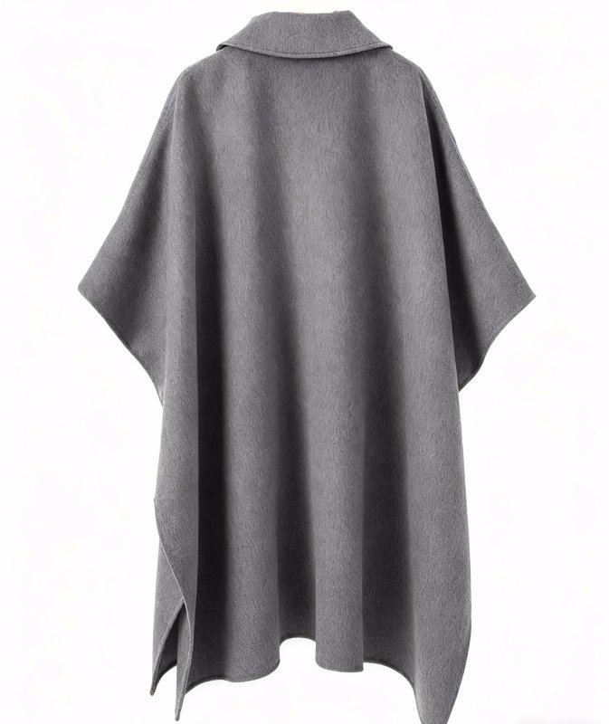 画像4: Long double-sided wool long coat　ダブルサイドウールロングコートジャケットマント (4)