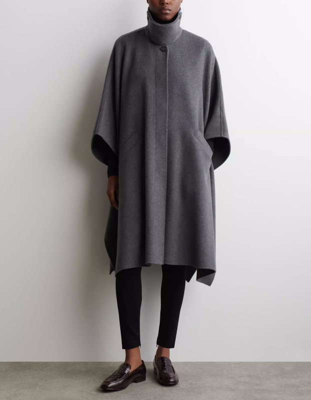 画像7: Long double-sided wool long coat　ダブルサイドウールロングコートジャケットマント (7)