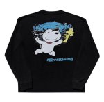 画像2: unisex  Nirvana x Snoopy joint vintage stylePrint Long sleeves T-Shirt  ニルヴァーナ ×スヌーピー ヴィンテージスタイルプリント 長袖ラウンドネック Tシャツ ユニセックス 男女兼用 バンドT (2)