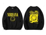 画像8: Unisex Nirvana x Smile long sleeve sweatshirts  男女兼用  ユニセックスニルヴァーナ×スマイルプリント 長袖スウェットシャツ  トレーナー (8)