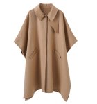 画像1: Long double-sided wool long coat　ダブルサイドウールロングコートジャケットマント (1)
