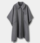 画像15: Long double-sided wool long coat　ダブルサイドウールロングコートジャケットマント (15)