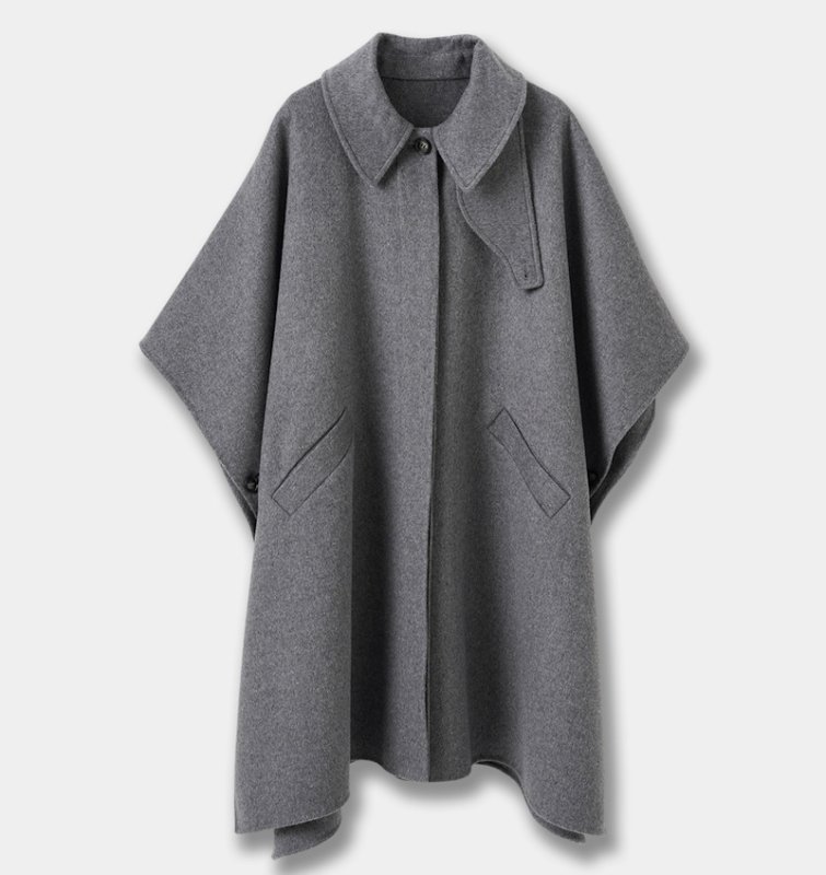 画像15: Long double-sided wool long coat　ダブルサイドウールロングコートジャケットマント (15)