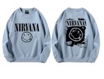 画像4: Unisex Nirvana x Smile long sleeve sweatshirts  男女兼用  ユニセックスニルヴァーナ×スマイルプリント 長袖スウェットシャツ  トレーナー (4)