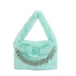 画像3: Fluffy colorful fur tote shoulder bag with chain　モコモコファーカラフルチェーン付きトートショルダーアンダーアームバッグ (3)