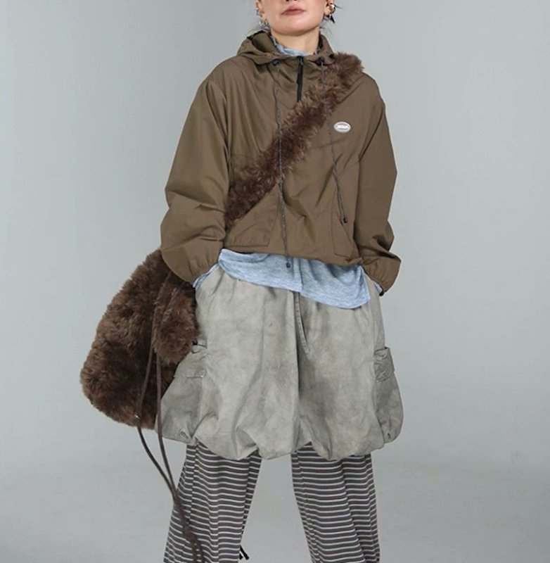 画像5: Fluffy Plush Dog Tote Shoulder Backpack Rucksack　モコモコぬいぐるみ犬ドッグトートショルダーバックパックリュックサック (5)