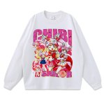 画像1: Chibi Sailor Moon print long-sleeved T-shirt  ちび美少女戦士セーラームーン  プリント 半袖Tシャツ  男女兼用 ユニセックス (1)