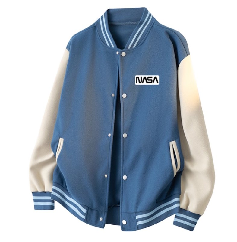 画像3: NASA logo stadium jumper jacket baseball uniform  blouson ユニセックス 男女兼用 NASAナサロゴスタジャン スタジアムジャンパー  ジャケットブルゾン (3)