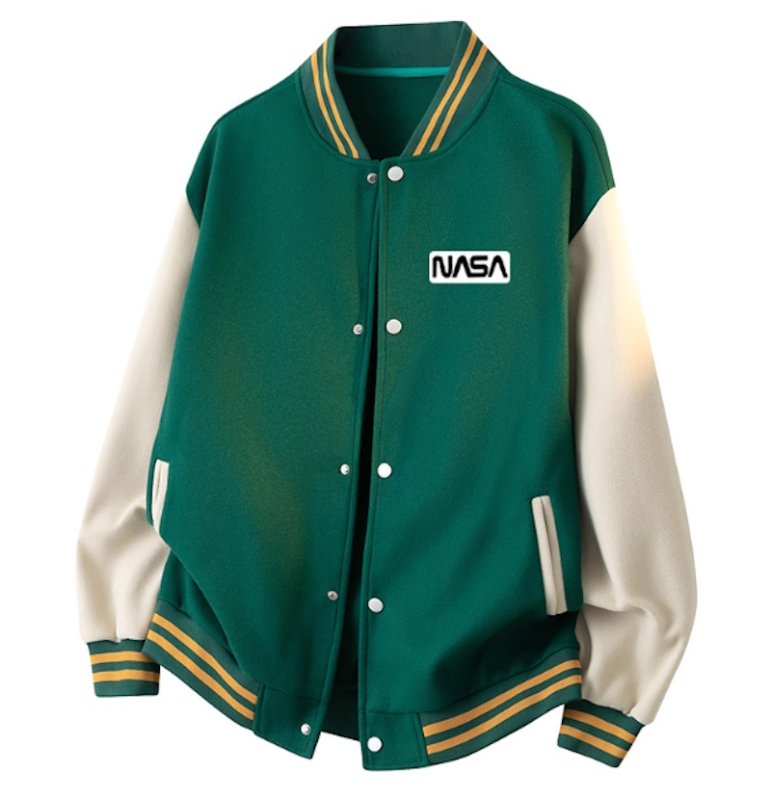 画像4: NASA logo stadium jumper jacket baseball uniform  blouson ユニセックス 男女兼用 NASAナサロゴスタジャン スタジアムジャンパー  ジャケットブルゾン (4)