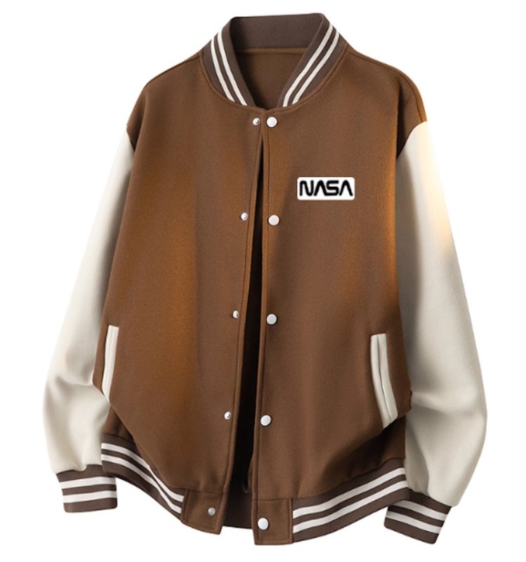 画像2: NASA logo stadium jumper jacket baseball uniform  blouson ユニセックス 男女兼用 NASAナサロゴスタジャン スタジアムジャンパー  ジャケットブルゾン (2)