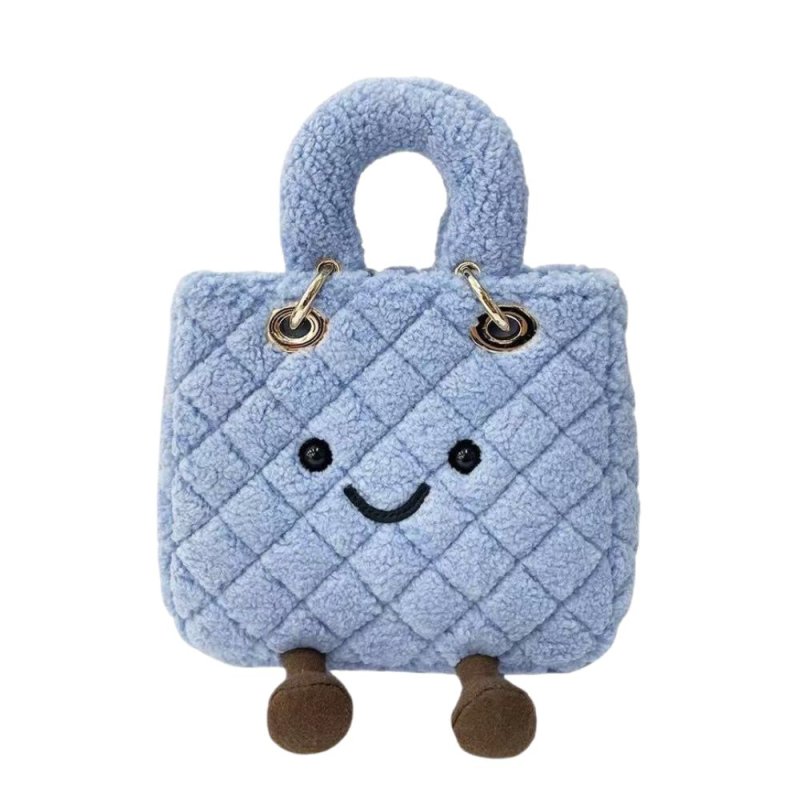 画像1: BK Smile Fur Tote Lady Bag Doll スマイル ファー モコモコ トート ぬいぐるみ バッグ  (1)
