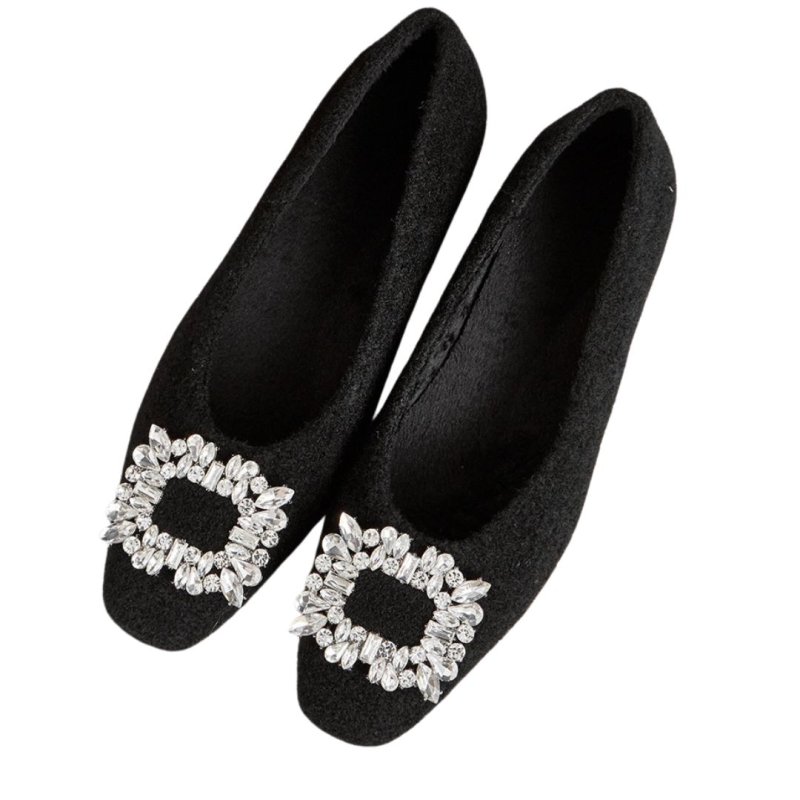 画像2: Women's Rhinestone wedge pumps　ラインストーン付きインヒール  パンプス シューズ  (2)