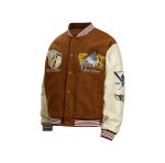 画像4: Bugs Bunny & Sylvester embroidery jacket Jumper stadium jacket ユニセックス 男女兼用バッグスバニー＆シルベスター  刺繍  スタジャン ジャケット MA1 ブルゾン　 (4)