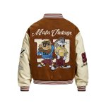 画像3: Bugs Bunny & Sylvester embroidery jacket Jumper stadium jacket ユニセックス 男女兼用バッグスバニー＆シルベスター  刺繍  スタジャン ジャケット MA1 ブルゾン　 (3)
