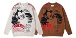 画像3: Unisex Felix the Cat＆Mickey Mouse knitted round neck sweater   男女兼用フィリックス・ザ・キャット＆ミッキーマウス編み込みラウンドネックセーターニット (3)