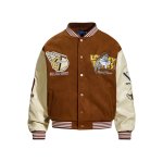 画像2: Bugs Bunny & Sylvester embroidery jacket Jumper stadium jacket ユニセックス 男女兼用バッグスバニー＆シルベスター  刺繍  スタジャン ジャケット MA1 ブルゾン　 (2)