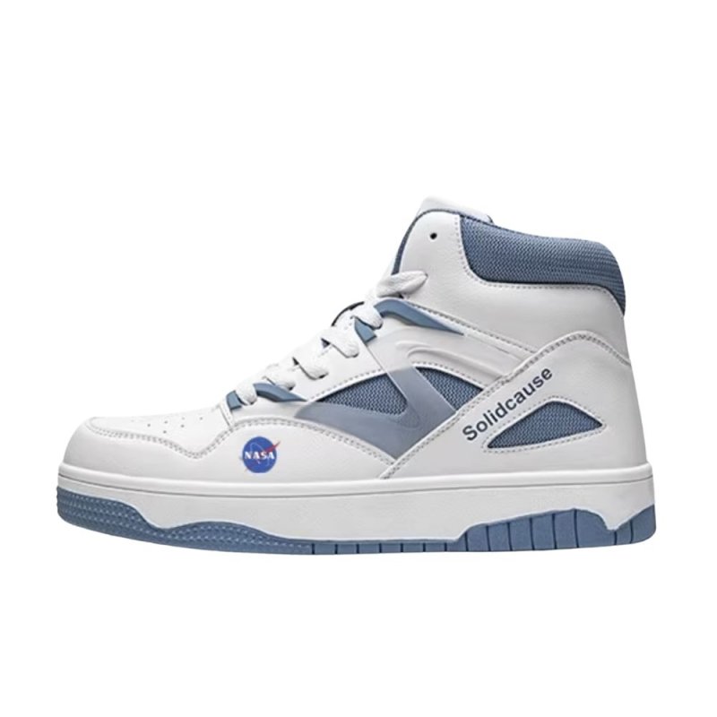 画像3: Men's Nasa Hi-cut lace-up sneakers shoes ユニセックス男女兼用 ナサ NASA ハイカット レースアップ レザースニーカー カジュアル シューズ (3)