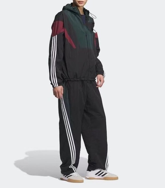 画像3:  Unisex Splicing 3-line suit set Jacket + Pant  ユニセックス 男女兼用 スプライシング3本ラインスーツ セットアップ上下 2点セット (3)