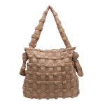 画像1: Plaid Embroidery Large Capacity Tote Shoulder Crossbody Bag　チェック格子刺繍ラージキャパシティートートショルダークロスボディバッグ (1)