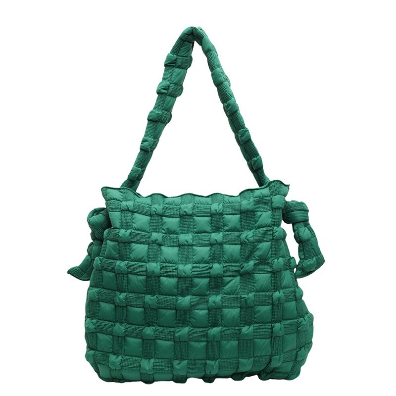 画像4: Plaid Embroidery Large Capacity Tote Shoulder Crossbody Bag　チェック格子刺繍ラージキャパシティートートショルダークロスボディバッグ (4)