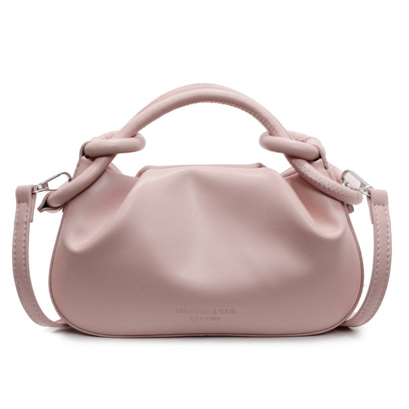 画像4: Gathered Leather Mini Tote Shoulder/Crossbody Bag　 ギャザーレザーミニトートショルダークロスボディバッグ (4)