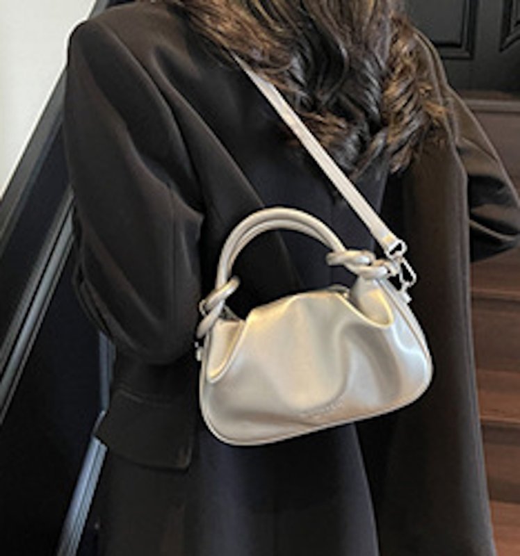 画像6: Gathered Leather Mini Tote Shoulder/Crossbody Bag　 ギャザーレザーミニトートショルダークロスボディバッグ (6)