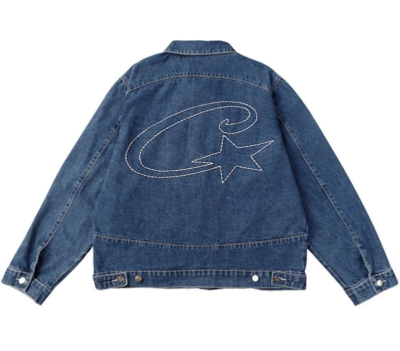 画像5: Star embroidered denim jacket　ユニセックス 男女兼用 スター刺繍デニムGジャンジャケット (5)