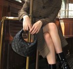 画像5: Quilted Leather Tote Underarm Bag　レザーキルティングトートアンダーアームバッグ (5)