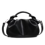 画像2: Gathered Leather Mini Tote Shoulder/Crossbody Bag　 ギャザーレザーミニトートショルダークロスボディバッグ (2)