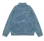 画像1: Star embroidered denim jacket　ユニセックス 男女兼用 スター刺繍デニムGジャンジャケット (1)