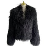 画像2: Real Mongolian Fur Custom Long Sleeve Winter Warm Fur Coat リアルモンゴリアンファー ショート丈 ジャケットコート (2)