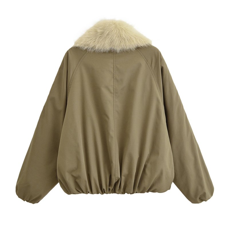画像2: Fur lapel horn button coat jacket ファーカラーラペルホーンボタンジャケットコート (2)