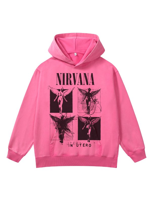 画像4: Unisex Nirvana Four Quadrant Wash Hoodie  男女兼用 ユニセックスニルヴァーナ フォー・クアドラントウォッシュフーディ (4)