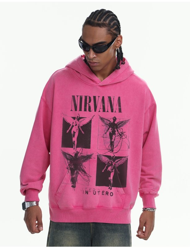 画像10: Unisex Nirvana Four Quadrant Wash Hoodie  男女兼用 ユニセックスニルヴァーナ フォー・クアドラントウォッシュフーディ (10)