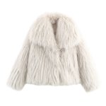 画像2: Faux Fur Eco Fur Mongolian Fur Custom Long Sleeve Winter Warm Fur Coat エコファー フェイクファー モンゴリアンファー ショート丈 ジャケットコート (2)