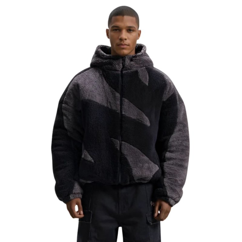 画像2: Day one Classic Midnight Fleece エコファー フーディー モコモコ フリース パーカー ジャケット (2)