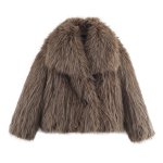 画像3: Faux Fur Eco Fur Mongolian Fur Custom Long Sleeve Winter Warm Fur Coat エコファー フェイクファー モンゴリアンファー ショート丈 ジャケットコート (3)