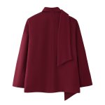 画像4: Scarf V-neck coat jacket マフラー付きVネックハーフ ジャケットコート (4)