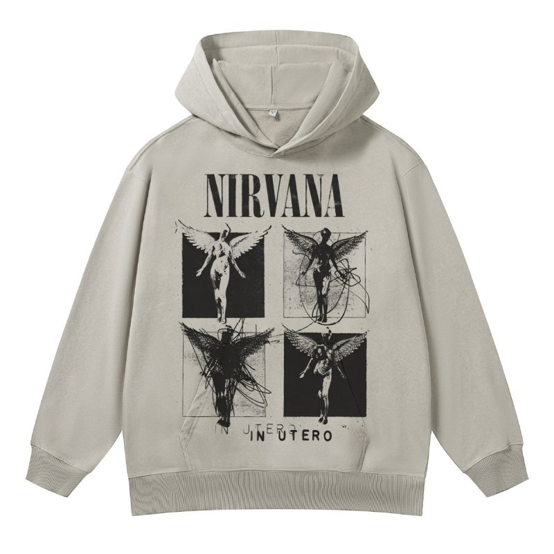 画像3: Unisex Nirvana Four Quadrant Wash Hoodie  男女兼用 ユニセックスニルヴァーナ フォー・クアドラントウォッシュフーディ (3)