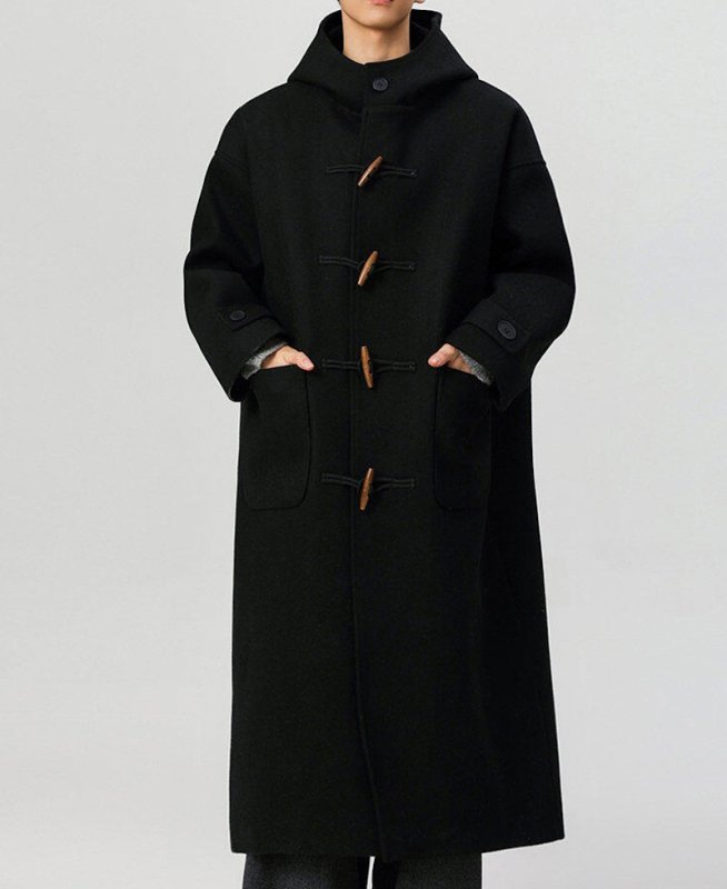 画像3: Long duffle hoodie coat ユニセックス 男女兼用 ロングダッフルフーディコート (3)