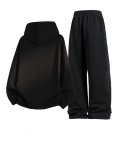 画像4:  Unisex 2-Line Sweat Hoodie & Pants Set Jacket + Pant  ユニセックス 男女兼用 2本ラインフーディ＆パンツスウェットスーツ セットアップ上下 2点セット (4)