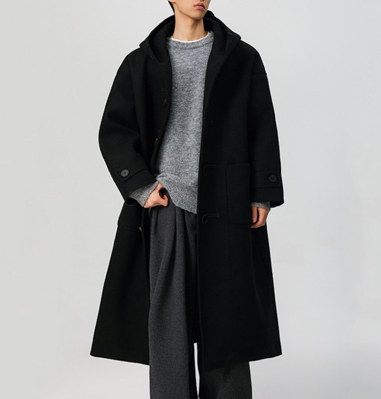 画像10: Long duffle hoodie coat ユニセックス 男女兼用 ロングダッフルフーディコート (10)