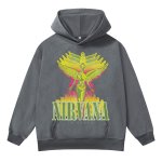画像3: UnisexNIRVANA Fried Snowflake Washed Hoodie   男女兼用 ユニセックスNIRVANA フライドスノーフレーク ウォッシュフーディパーカー (3)