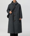 画像2: Long duffle hoodie coat ユニセックス 男女兼用 ロングダッフルフーディコート (2)